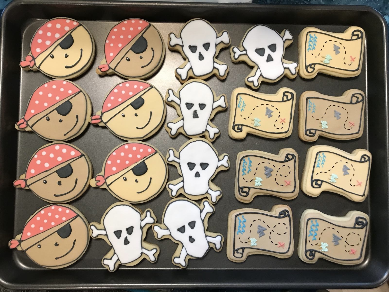 Pirate themed cookies